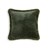 Habitat fringed chenille green cushion 43x43cm (British brand)