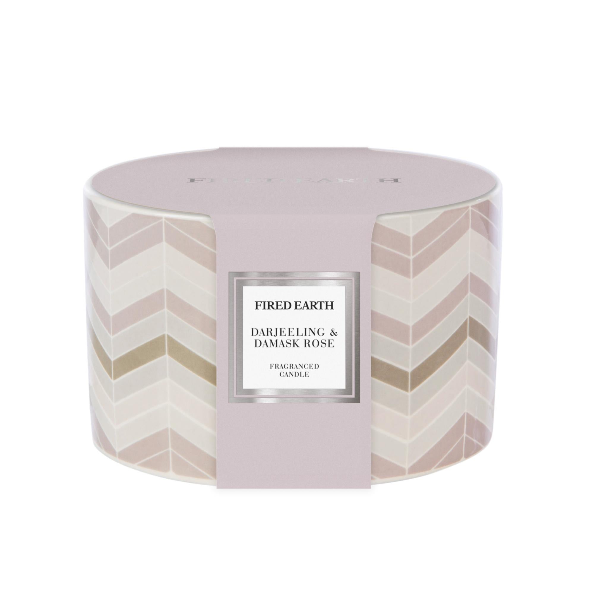 Wax Lyrical Darjeeling Damask Rose ceramic candle - British product