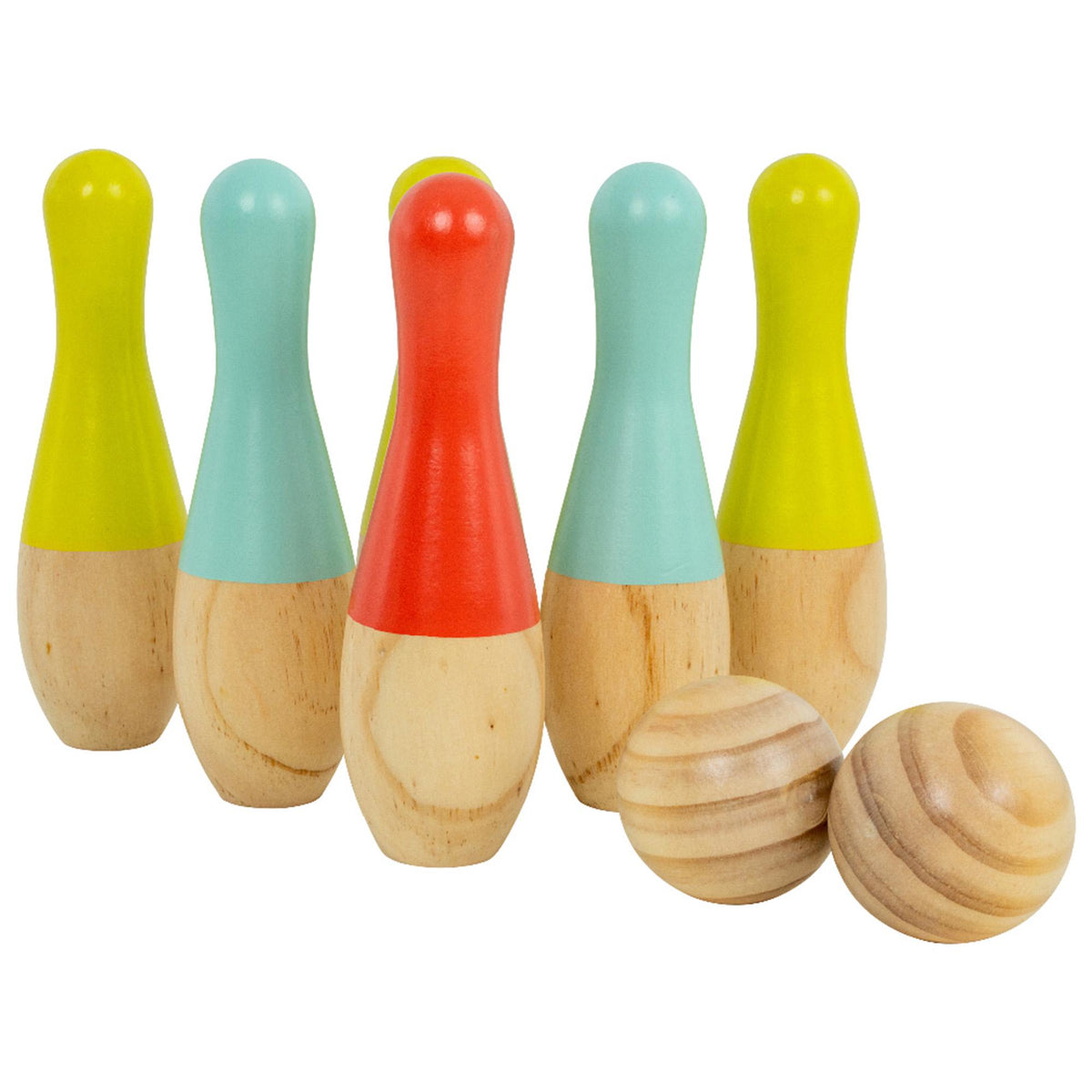 TP Toys wooden skittles outdoor family game, imported from the UK