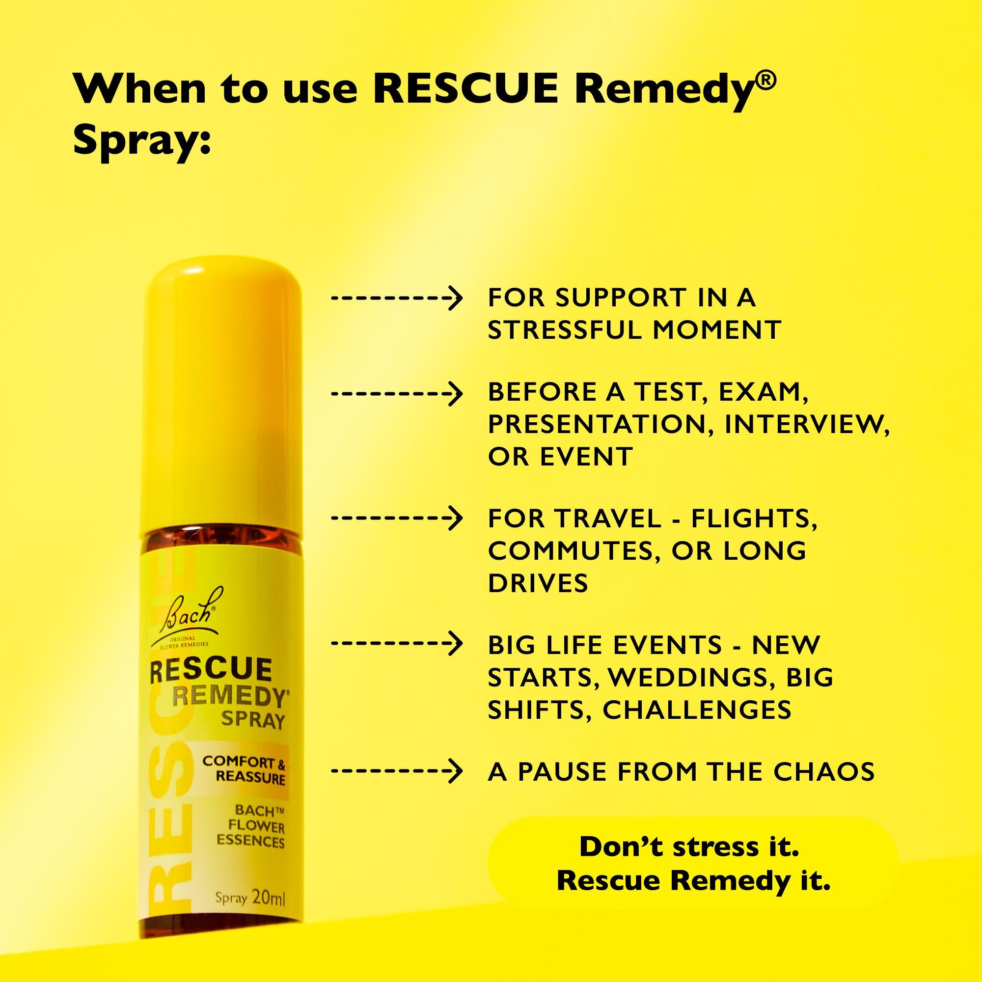 Bach flower remedy spray Rescue 20ml, imported from the UK