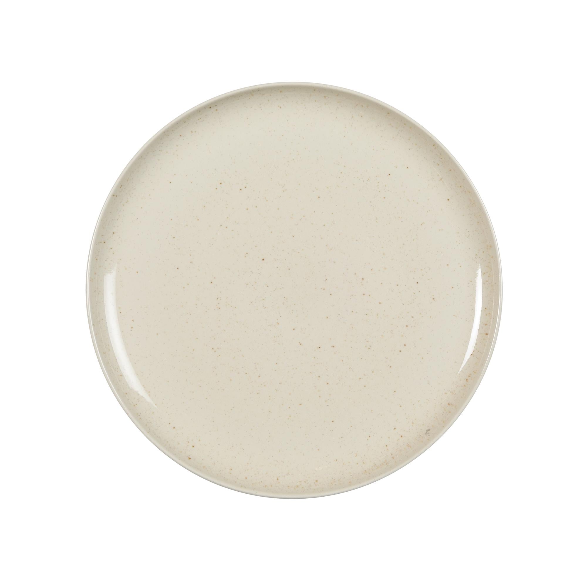 Habitat Evora stoneware cool cream dinner plate, UK version