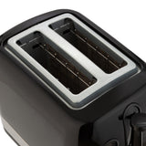 Cookworks illuminated black 2 slice toaster - British product