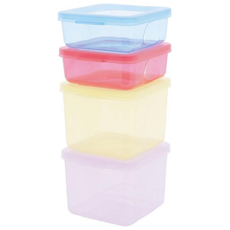 Sainsbury's coloured portion pots food storage containers x4 (British brand)