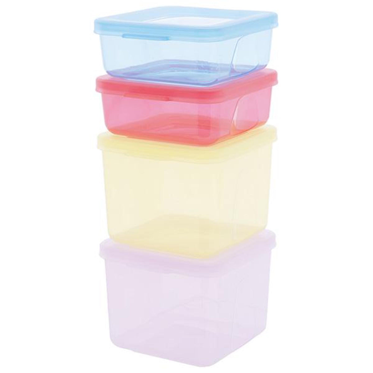 Sainsbury's coloured portion pots food storage containers x4 (British brand)