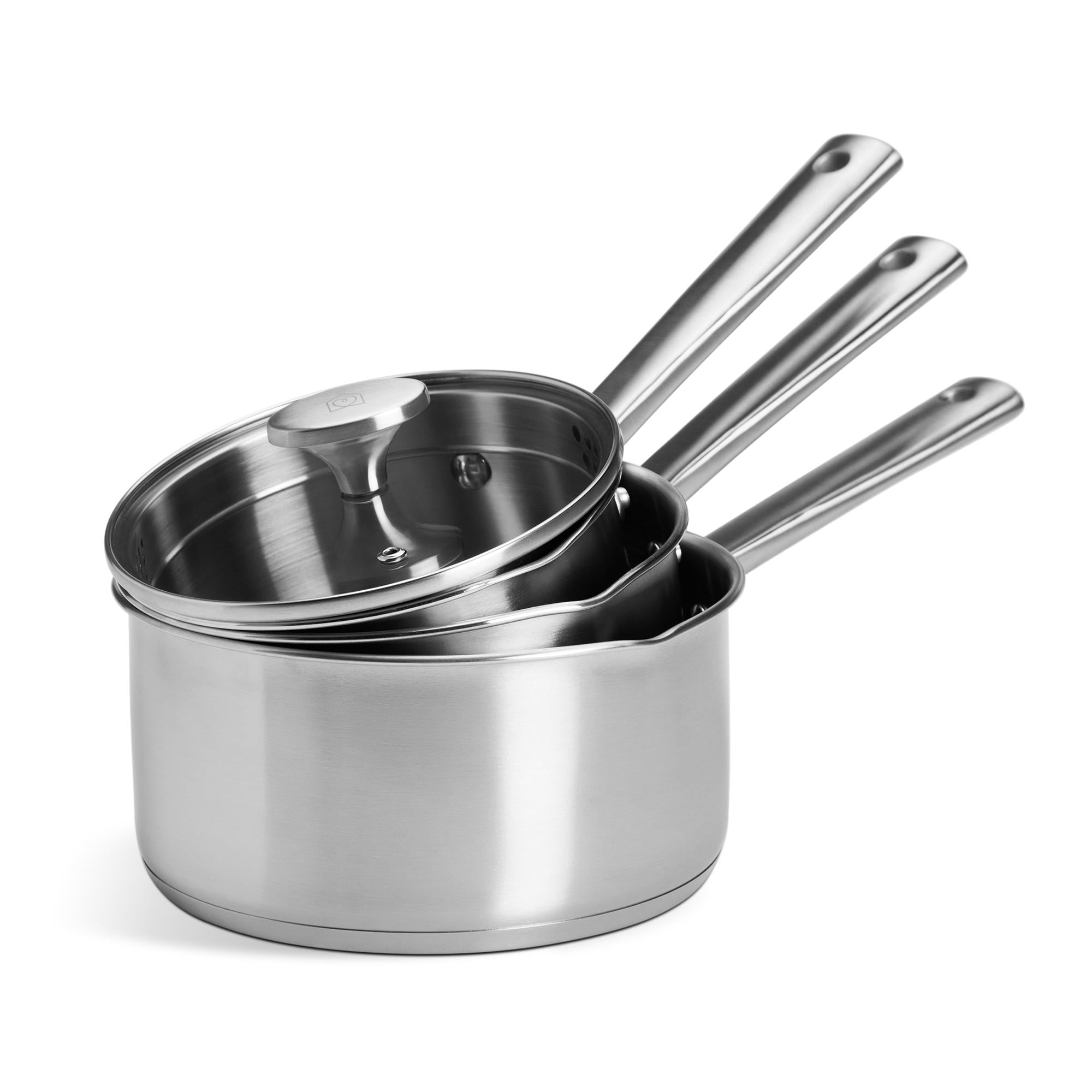 Habitat Ellipse stainless steel pan set (British brand)