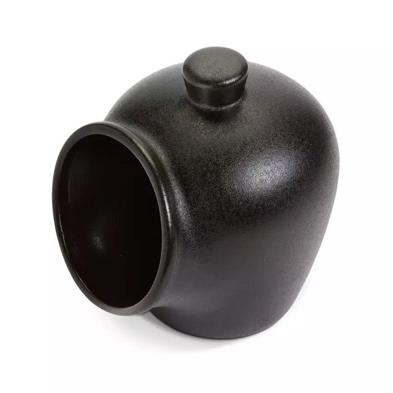 Habitat Industrial Stoneware Salt Container Black, UK version