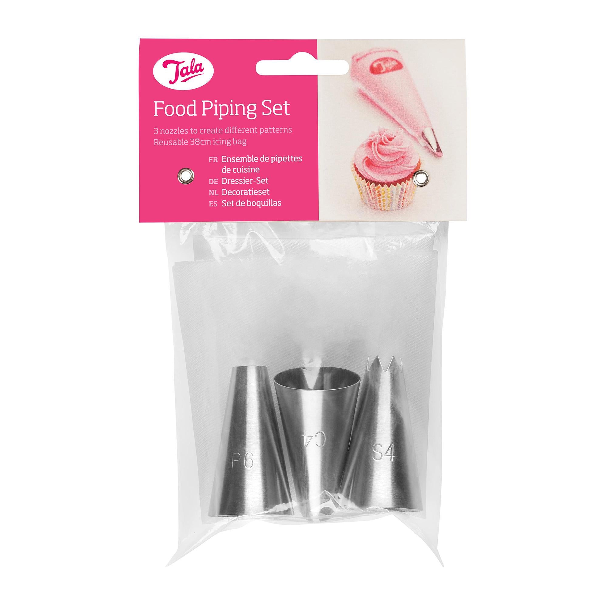 Tala Food Decorating Set with Piping Bag and Nozzles (British brand)