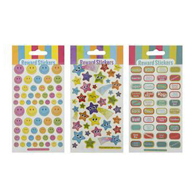 Sainsbury's Home reward stickers with smiley face and star designs (British brand)