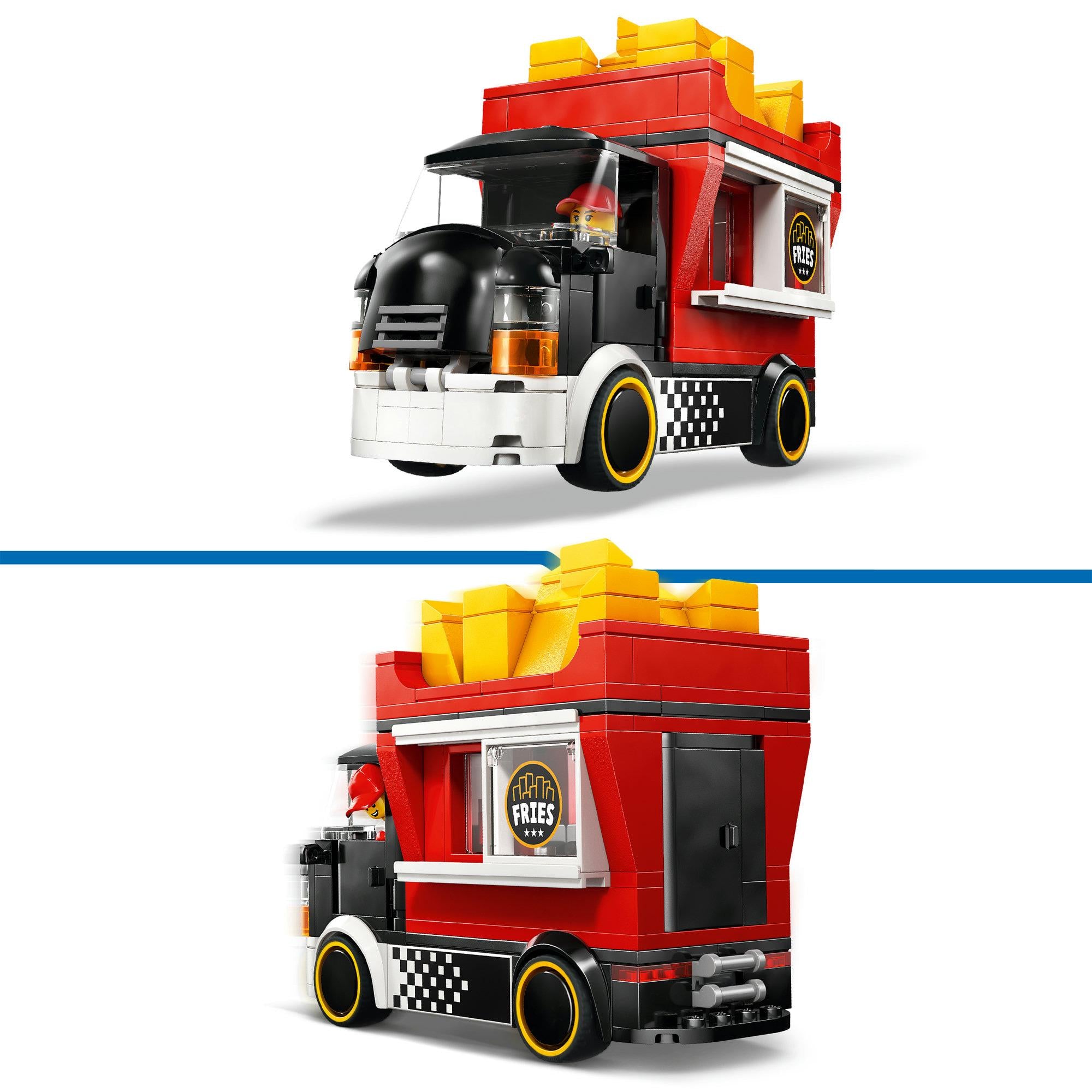 LEGO City Fries Food Truck building toy 216 pieces, imported from the UK