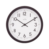 Acctim Elstow retro analogue wall clock black 20cm - British product