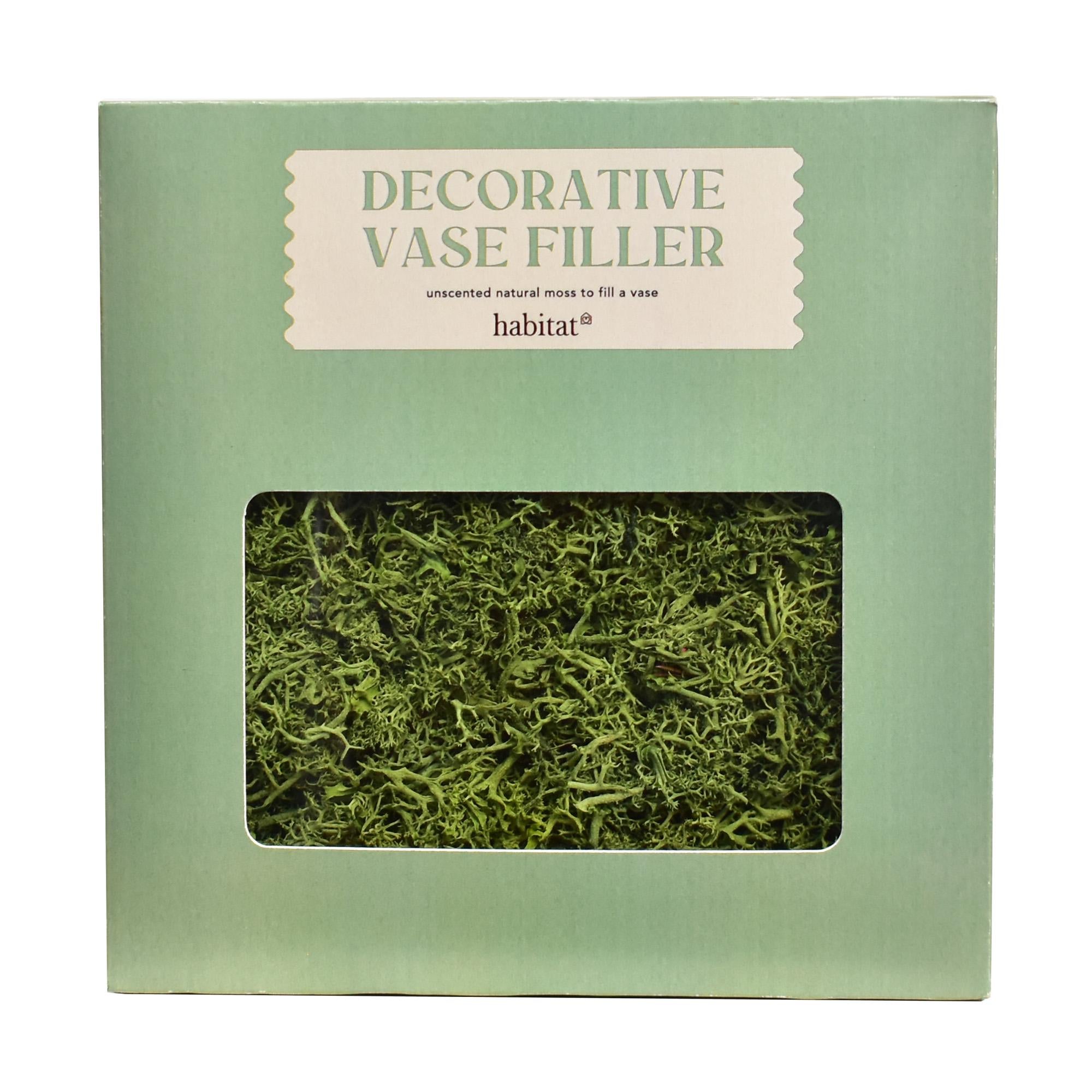 Habitat decorative moss vase filler in clear glass (British brand)