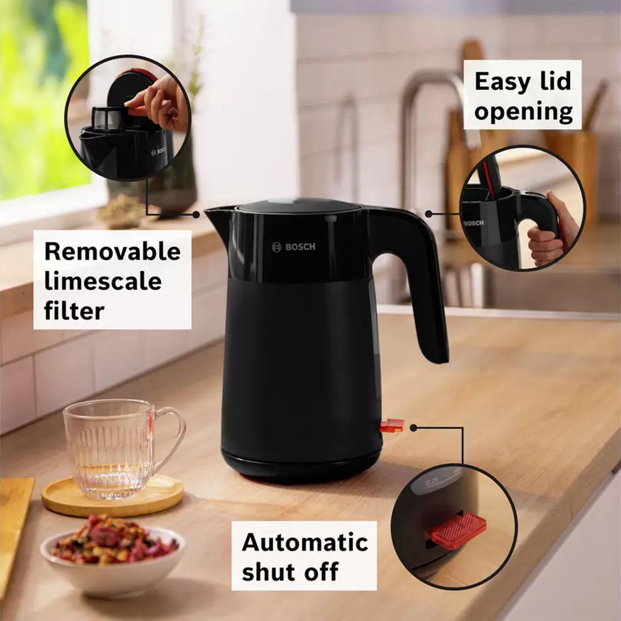 Bosch MyMoment Excite Black Electric Kettle 1.7L - British product