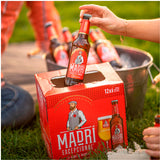 Madri Excepcional premium lager beer 12 pack 330ml, UK version