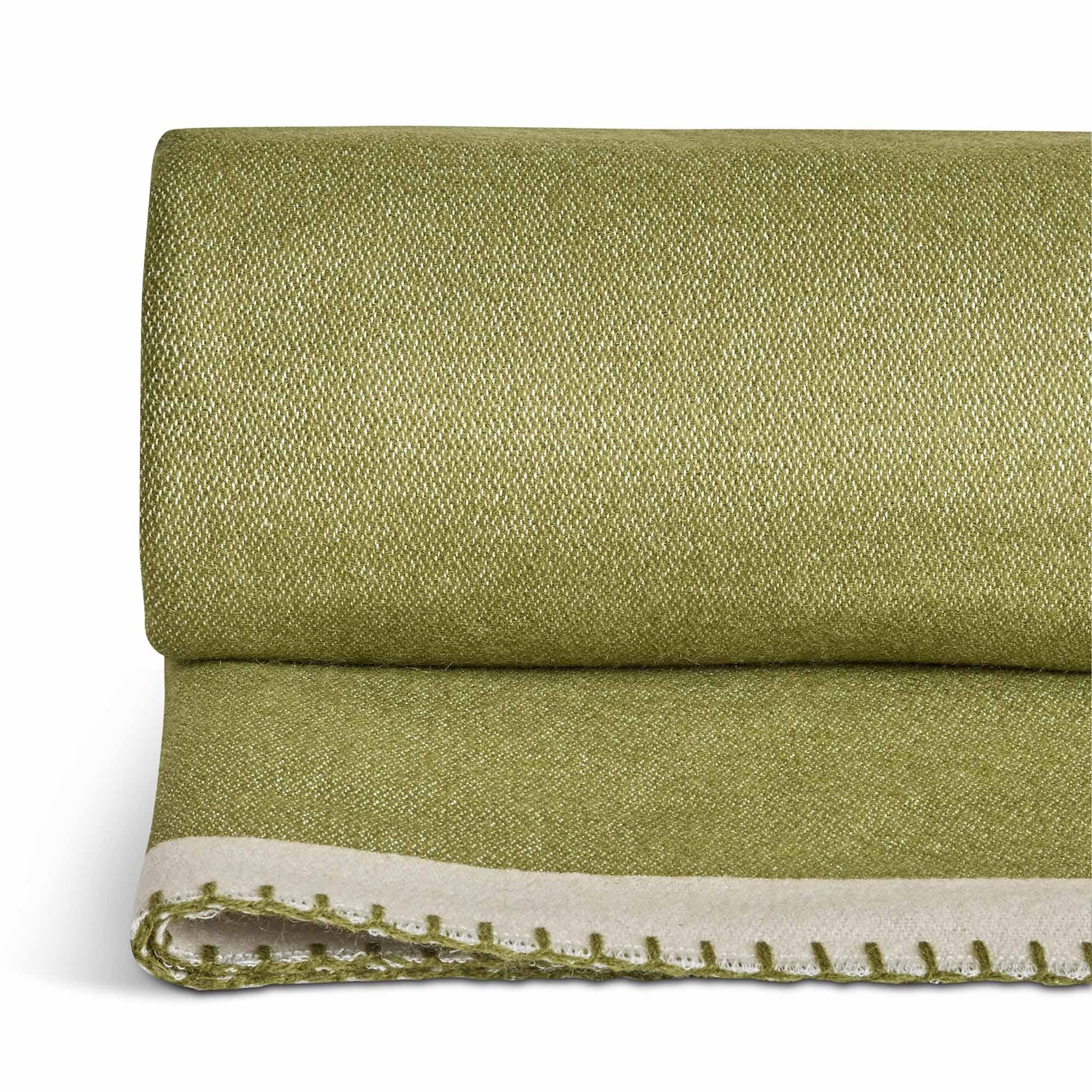 Habitat Green Blanket Stitch Throw 125x150cm, UK version