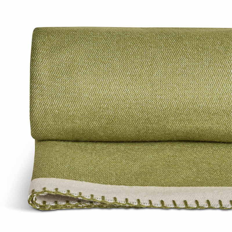 Habitat Green Blanket Stitch Throw 125x150cm, UK version