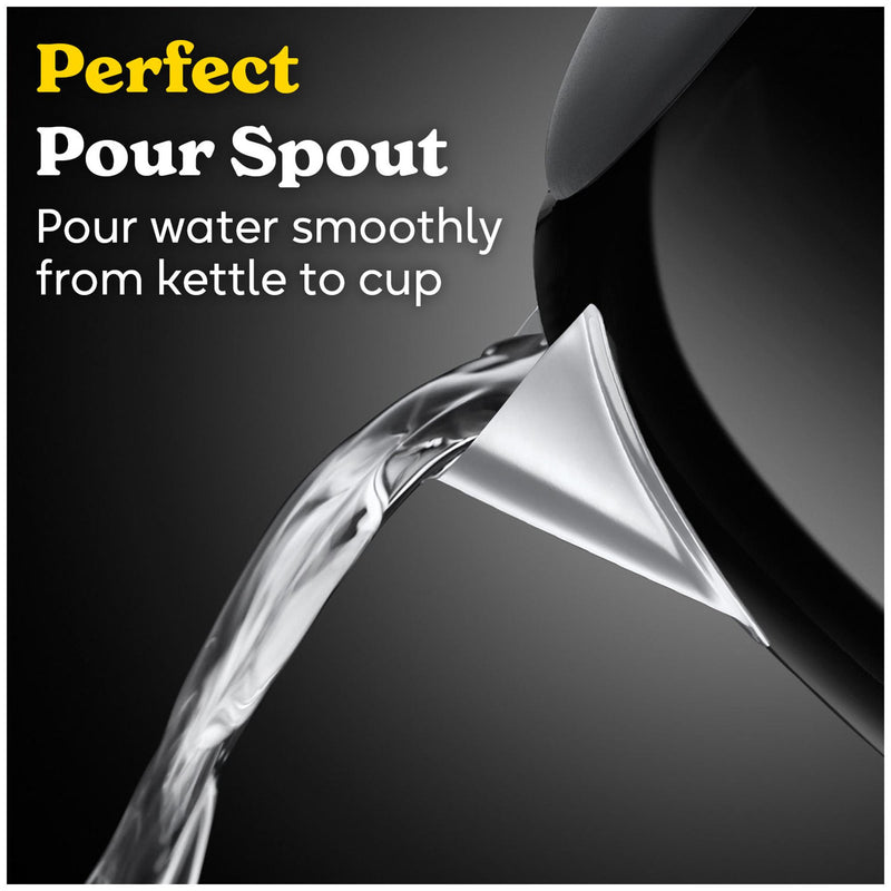 Russell Hobbs black electric kettle 1.7L, imported from the UK
