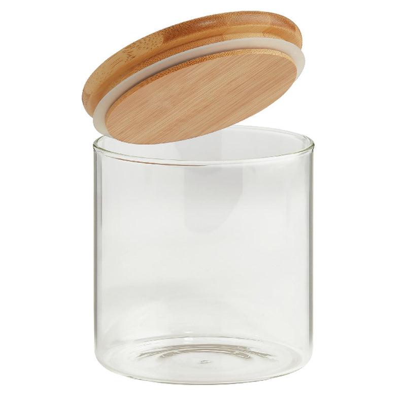 Habitat Round Glass Jar With Bamboo Lid 660ml, UK version