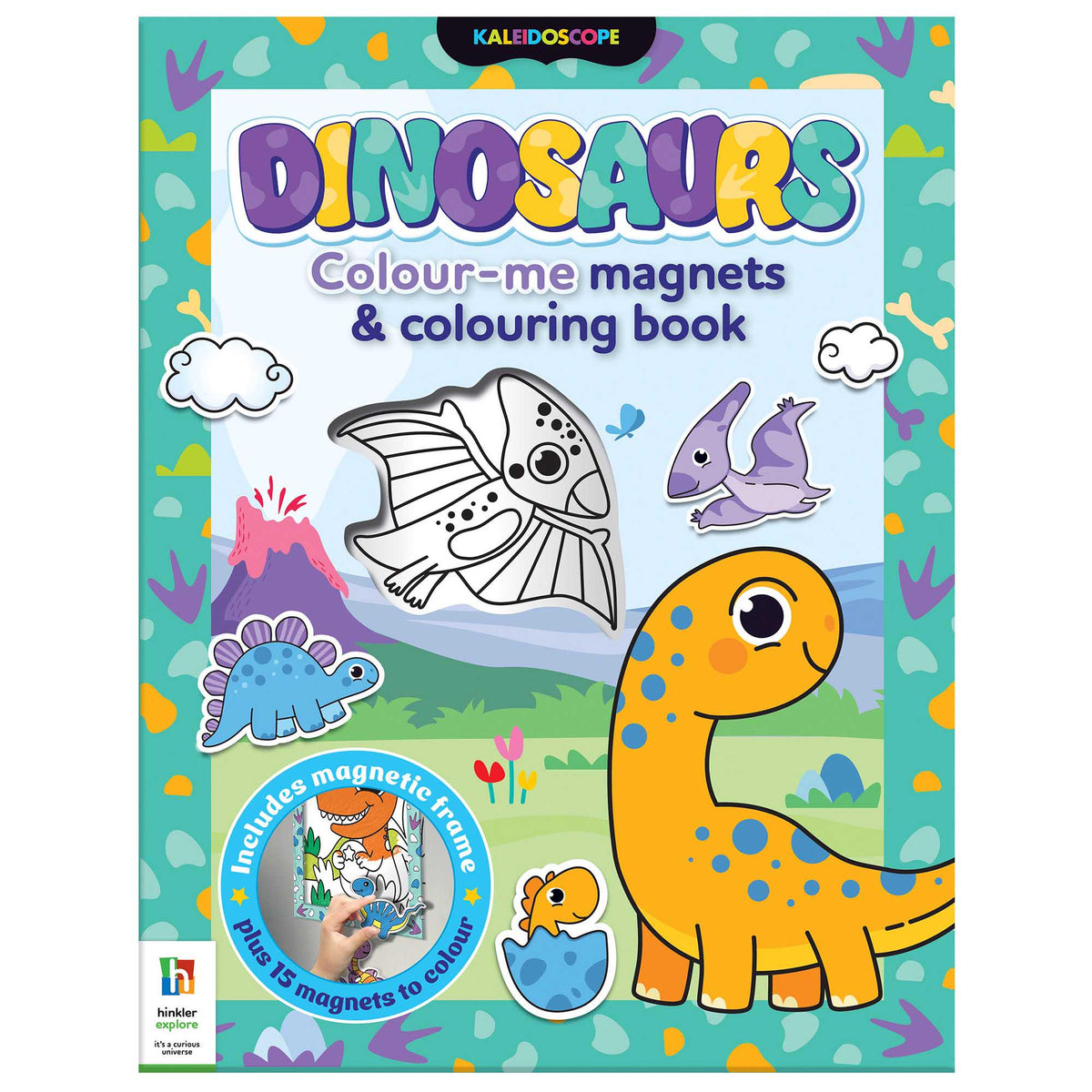 Colour Me Magnets Dinosaurs activity book (British brand)