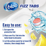Bloo toilet fizz tabs lemon 8 pack - British product