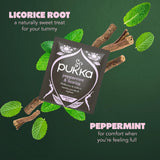 Pukka organic herbal tea Peppermint & Licorice 20 bags, imported from the UK