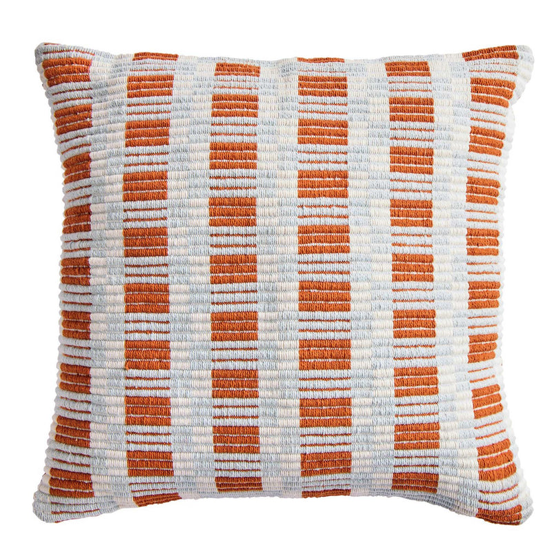 Habitat woven cushion blue and rust 43x43cm, UK version