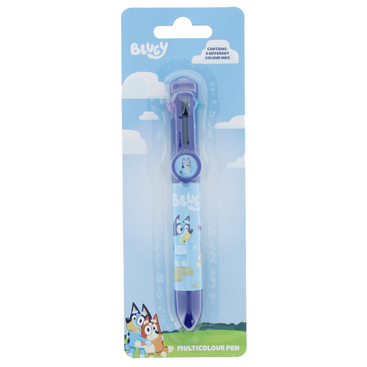 Bluey multi colour pen with 8 colours, UK version