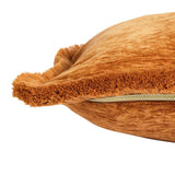 Habitat fringed chenille cushion umber 43x43, UK version