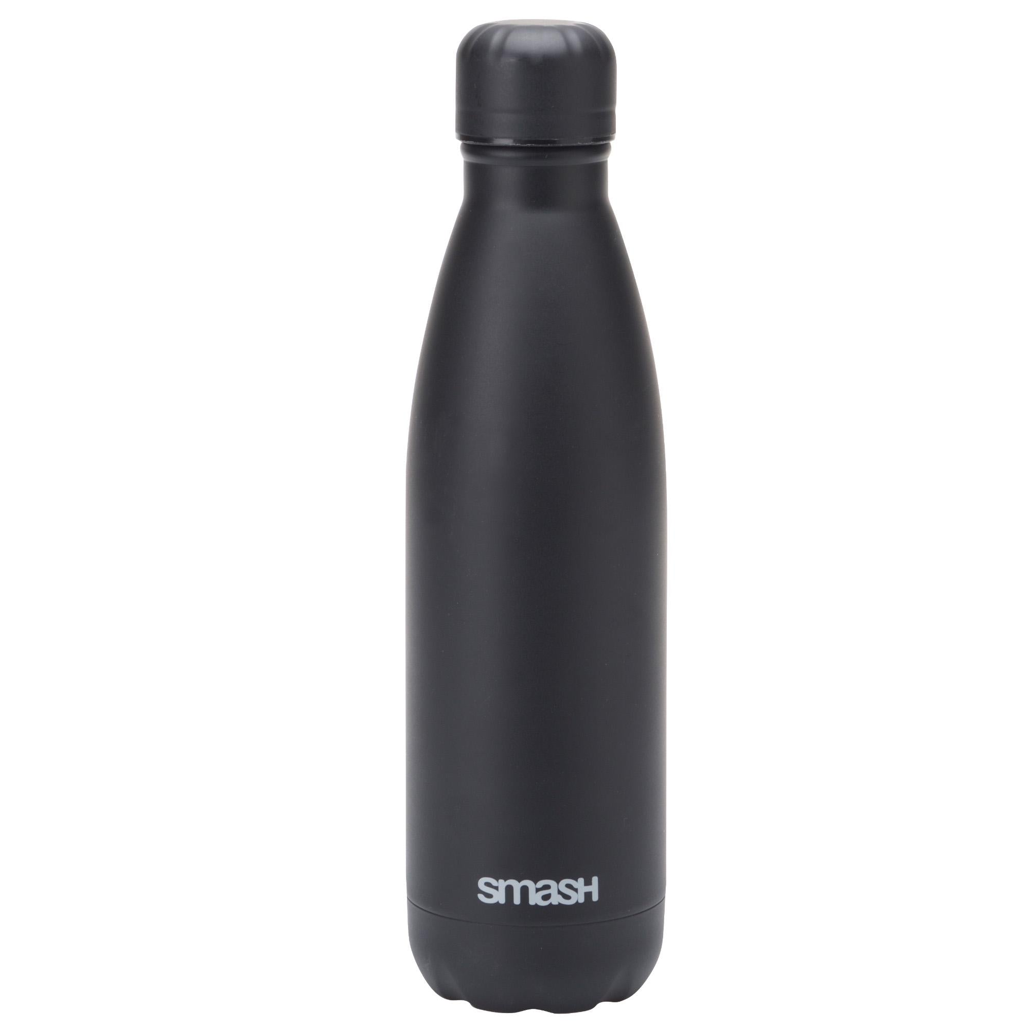 Smash Black Stainless Steel Bottle 500ml (British brand)