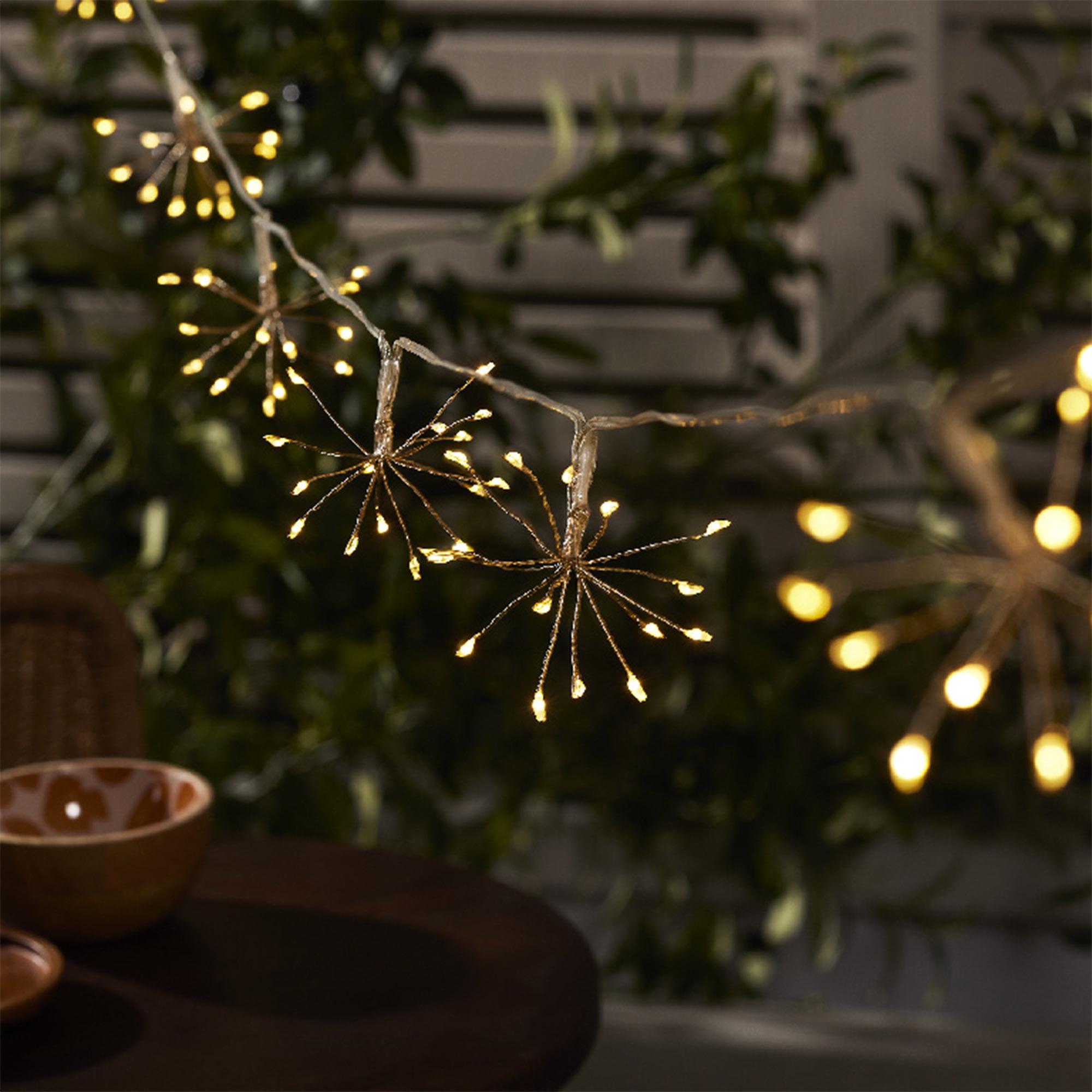 Sainsbury's solar starburst string lights 10 light set (British brand)