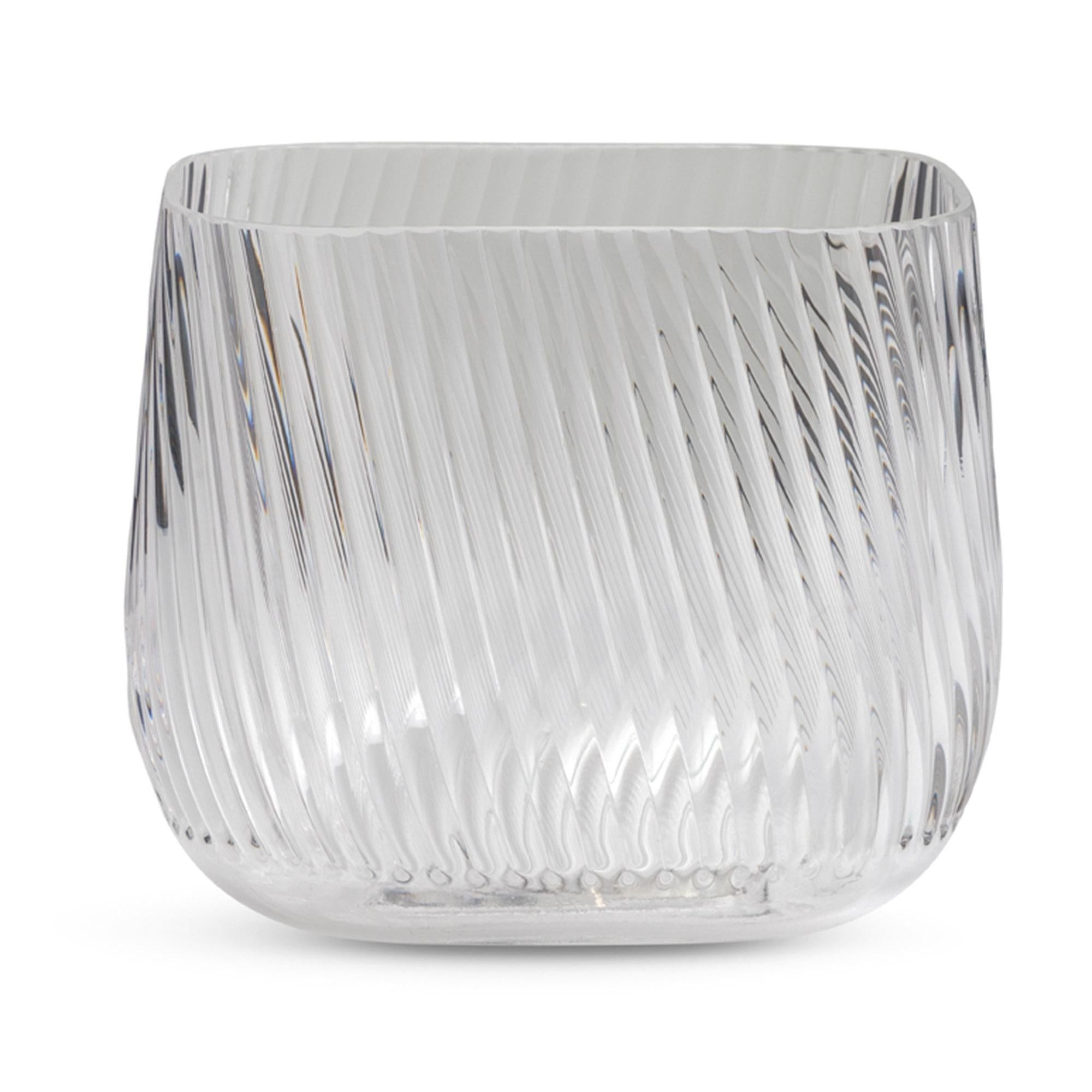 Habitat Small Ribbed Glass Vase - Clear GOODS Sainsburys   