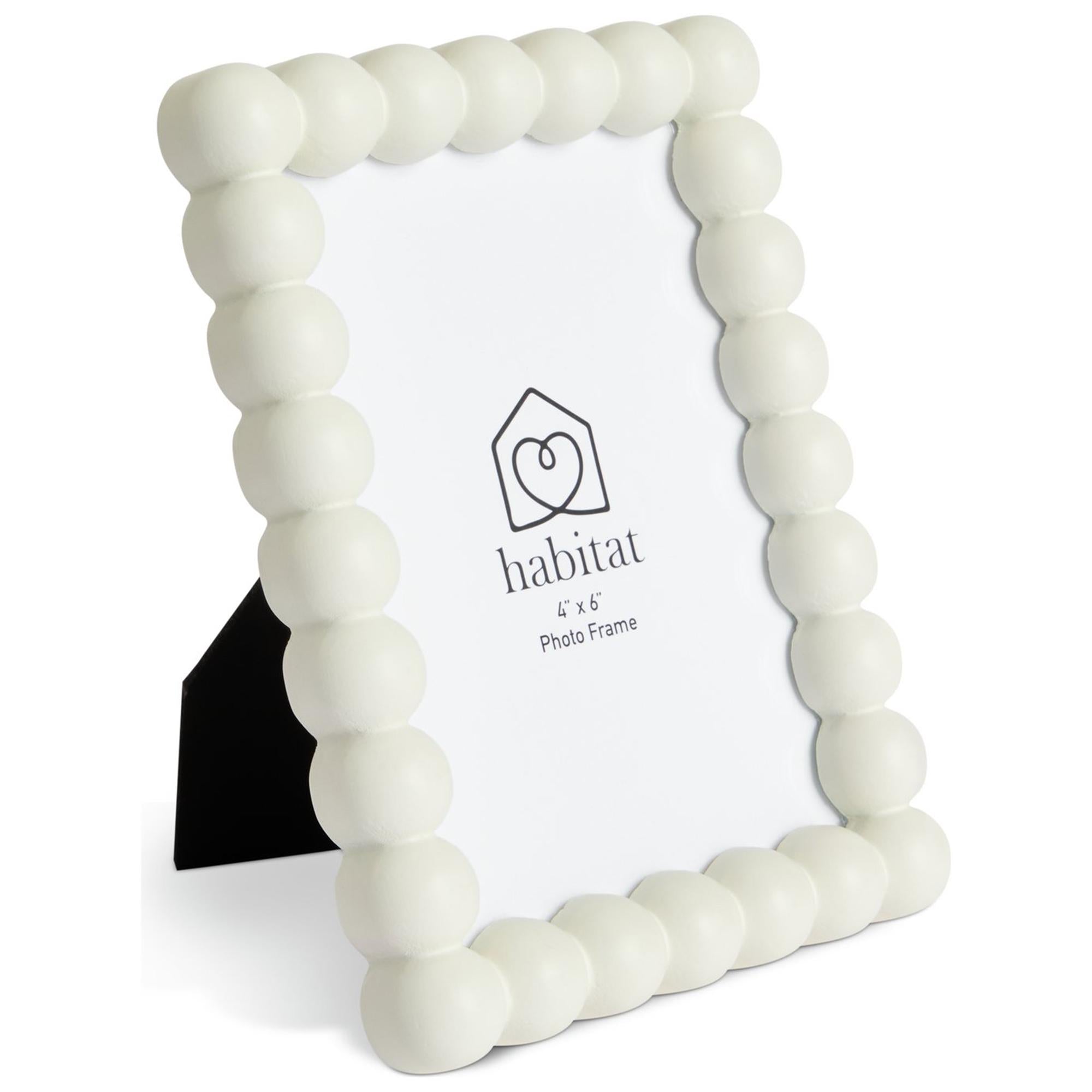 Habitat white bobble picture frame 4x6 photo holder, UK version