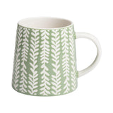 Habitat green mug with trailing foliage , UK version