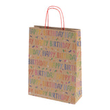 Sainsbury's Eco Nature Kraft Happy Birthday large gift bag (British brand)