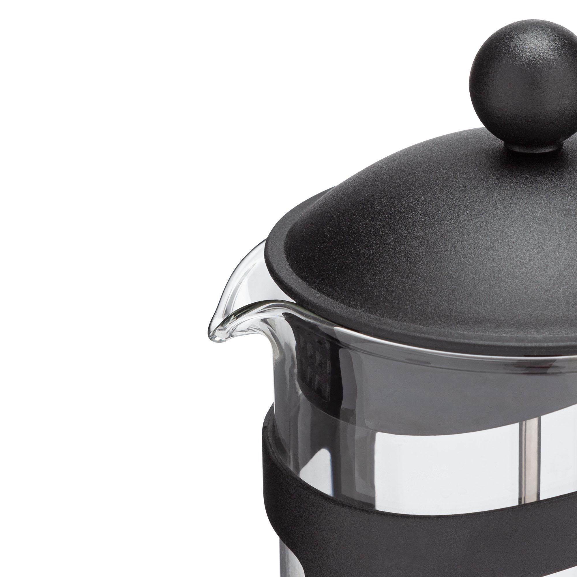 Habitat black plastic cafetiere with 1 litre capacity, UK version