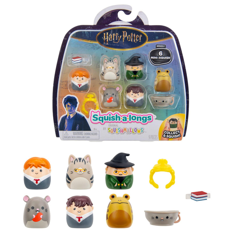 Squishmallows Squish-a-longs Harry Potter Mini-Squish set 6 pack (British brand)
