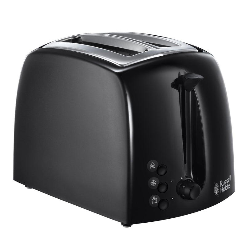 Russell Hobbs Textures Black Toaster 2 Slice, imported from the UK