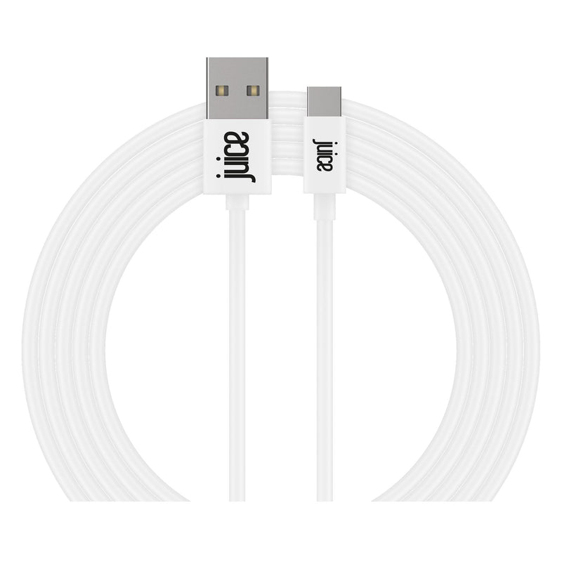 Juice USB-A to USB-C charge and sync cable white 3m, imported from the UK