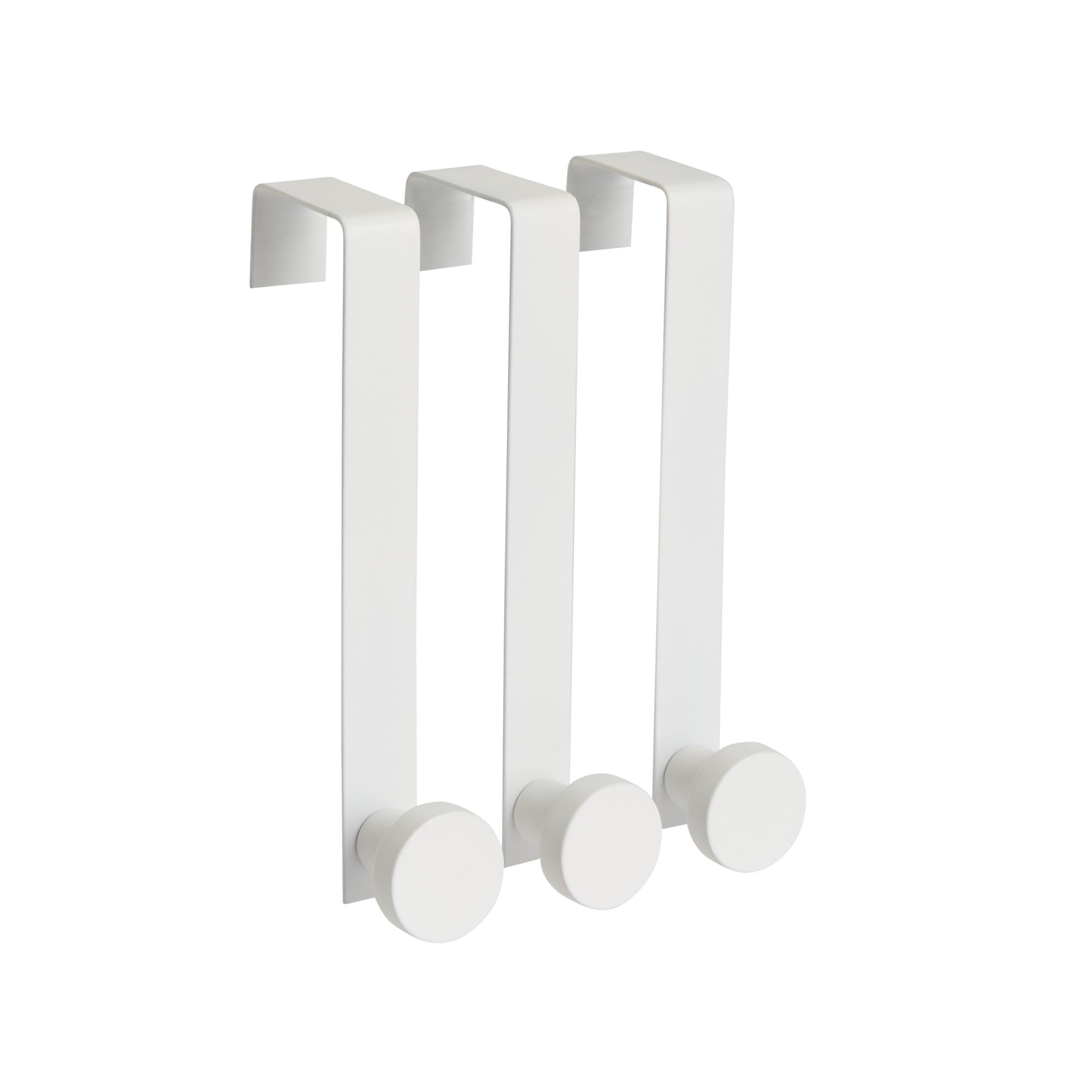 Sainsbury's Home white over door hook pack of 3 (British brand)