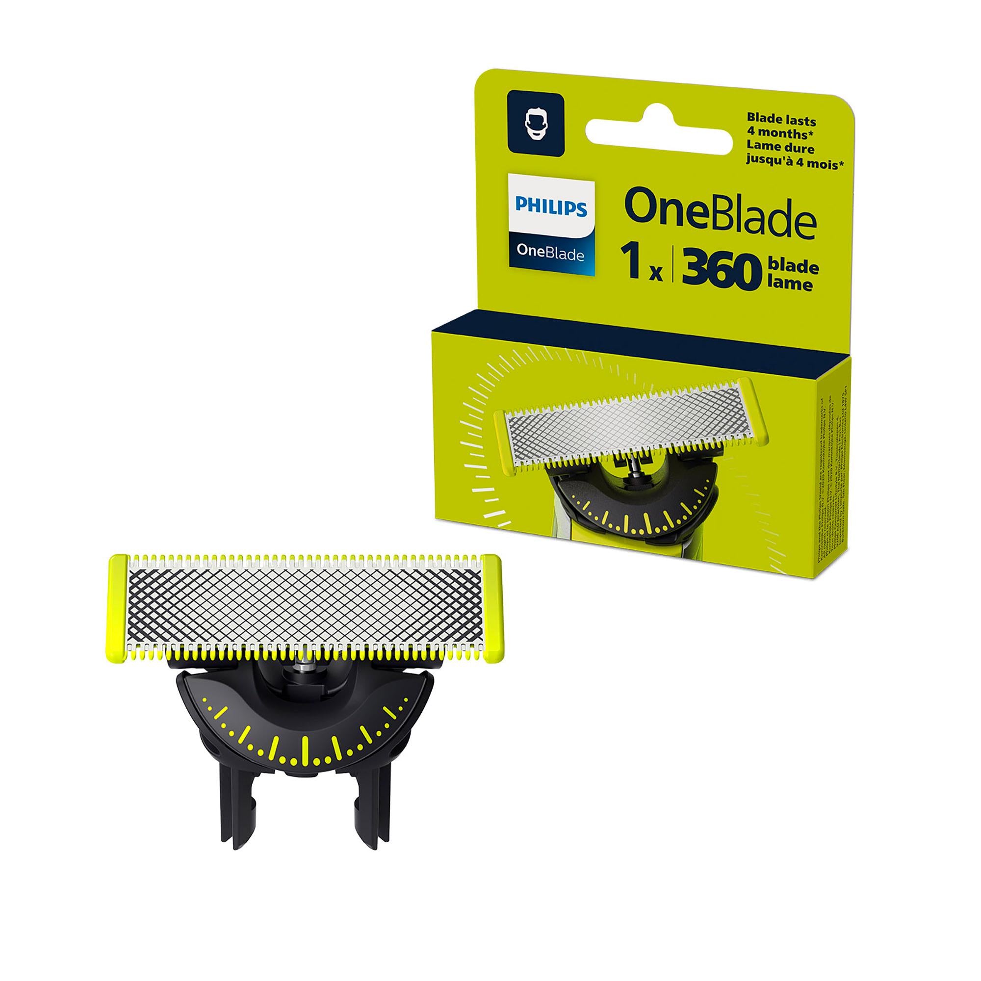 Philips OneBlade Replacement 360 Blade Pack x1, imported from the UK