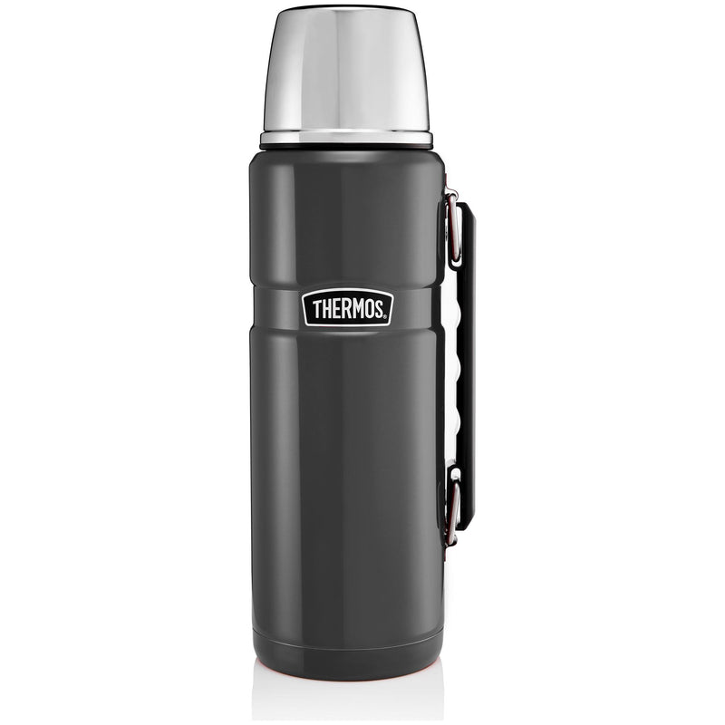 Thermos Vacuum Flask Gunmetal Grey 1.2 Litre, imported from the UK