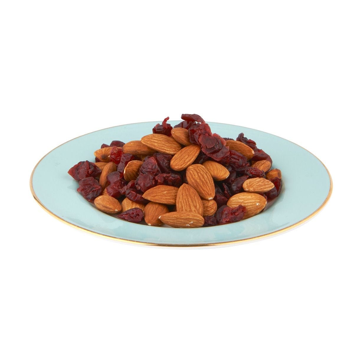 Dried cranberries and almonds vegan snack mix 180g, imported from the UK