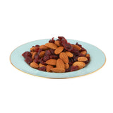 Dried cranberries and almonds vegan snack mix 180g, imported from the UK
