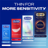 Durex Nude Extra Lube Condoms 10 Pack - British product