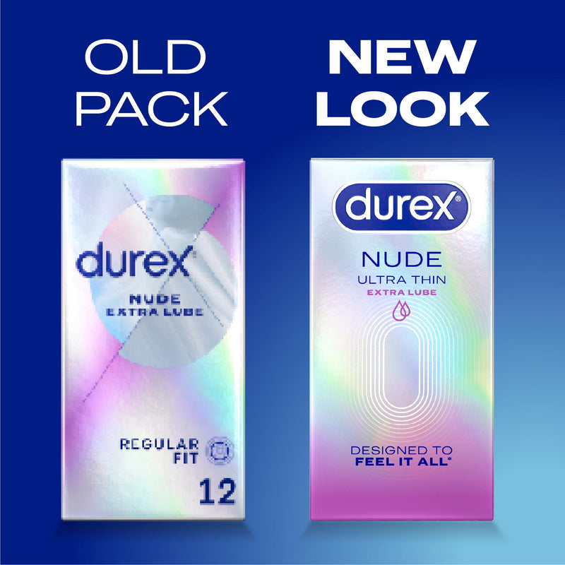 Durex Nude Extra Lube condoms 10 pack, UK version