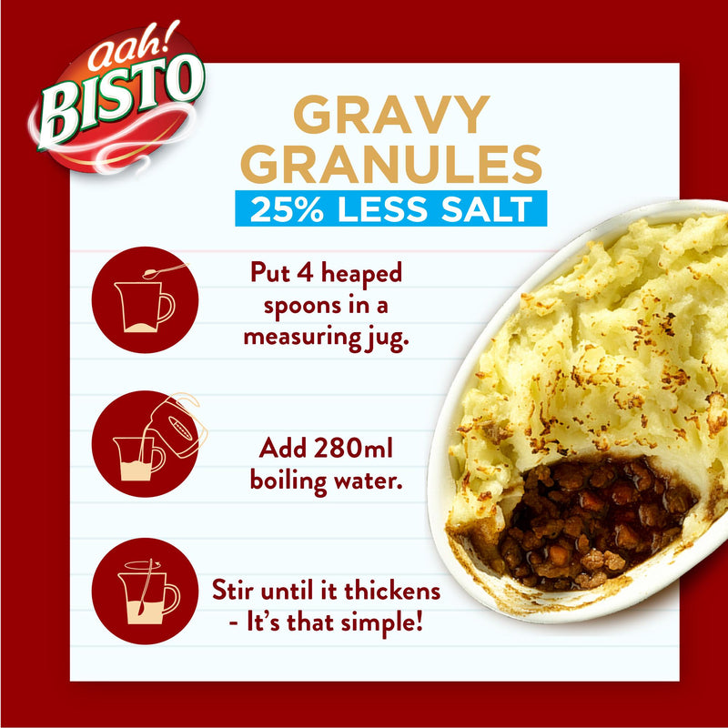 Bisto reduced salt gravy granules 190g (British brand)