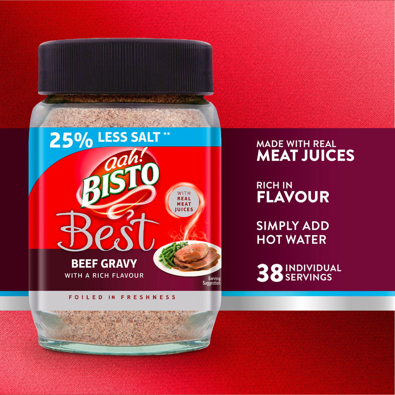 Bisto reduced salt beef gravy granules 230g - British product