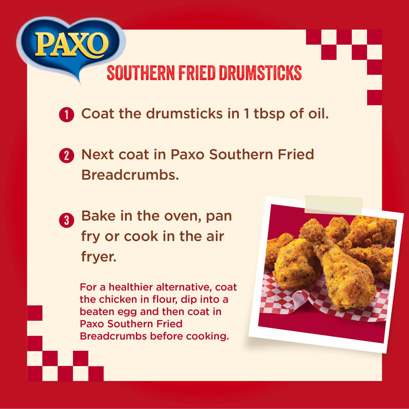 Paxo breadcrumbs southern fried 210g tub - British product