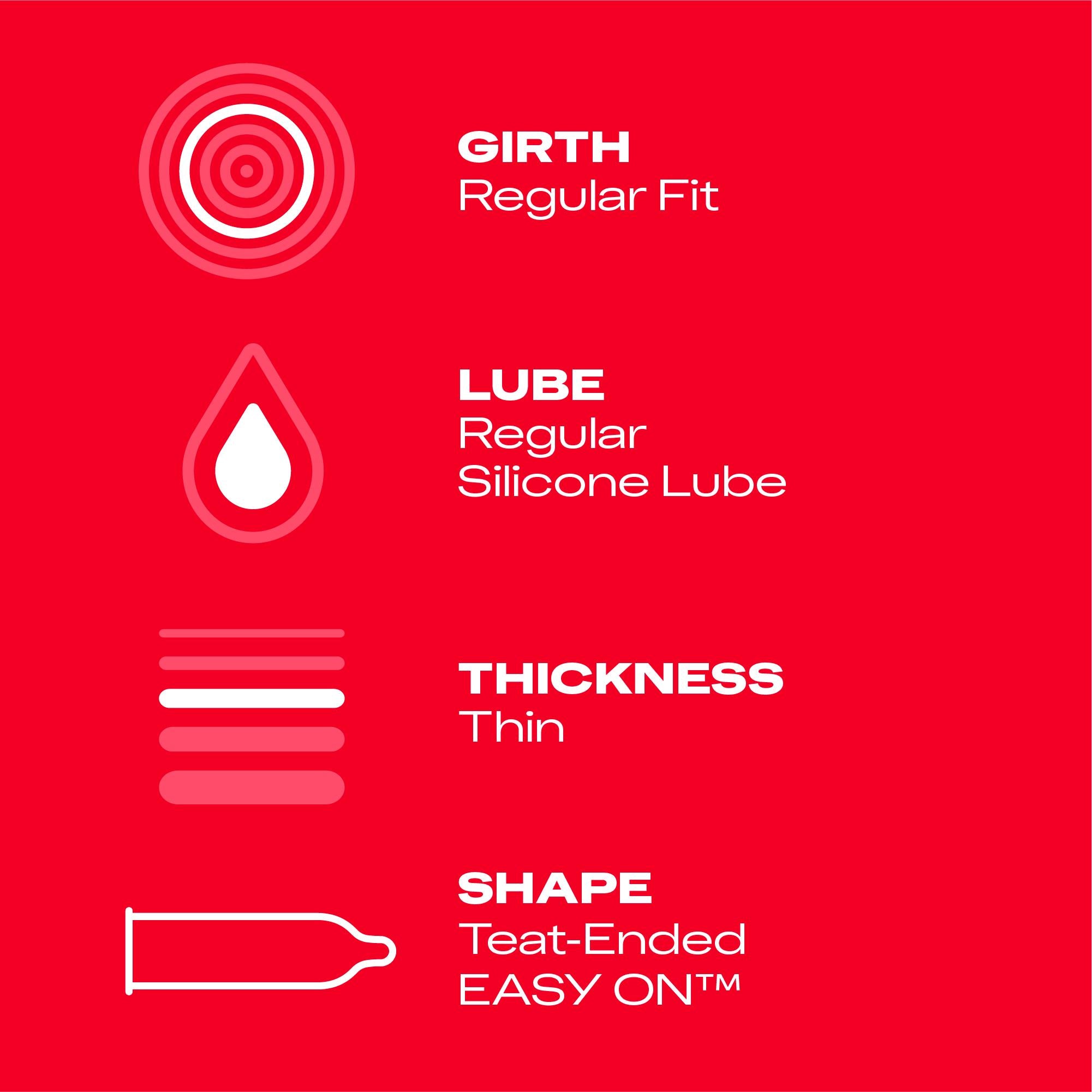 Durex Thin Feel transparent latex condoms 20 pack (British brand)