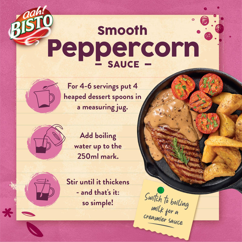 Bisto smooth peppercorn sauce mix - British product