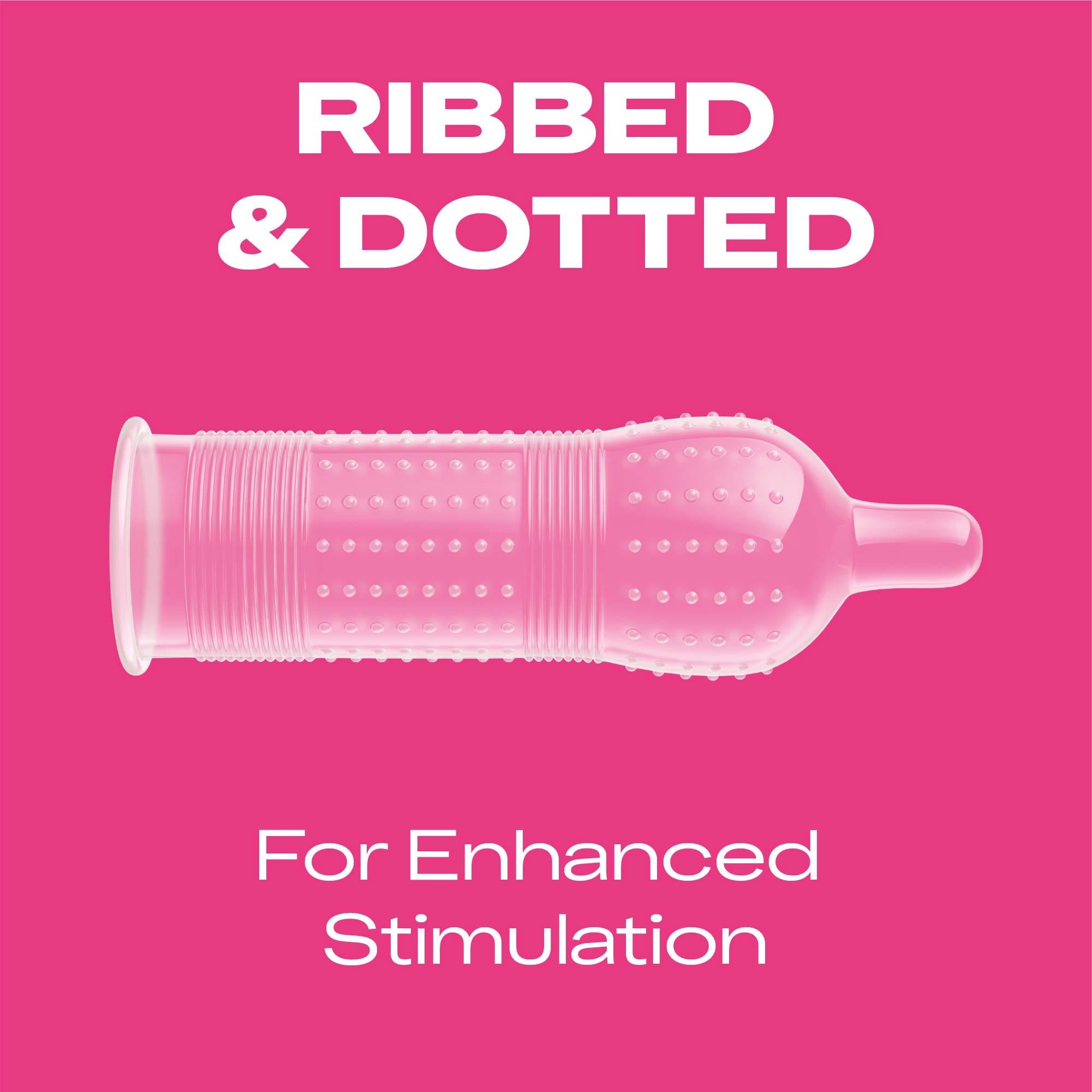 Durex Pleasure Me ribbed and dotted condoms x20, UK version